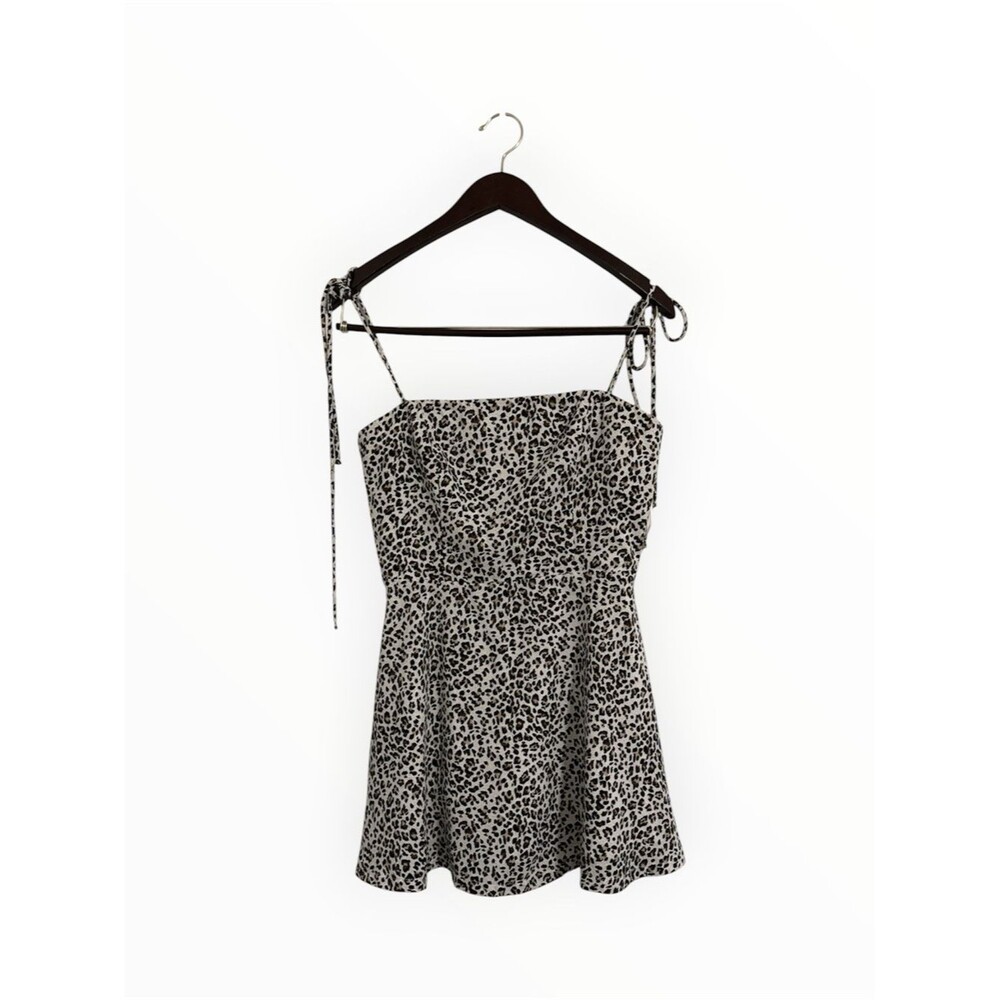 Princess Polly Cheetah Print dress Black Brown and White Size US 6